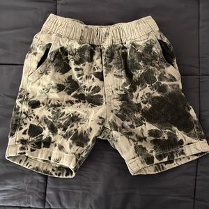 Zara Boys Tie Die Lightweight Denim Shorts | Black & Gray
